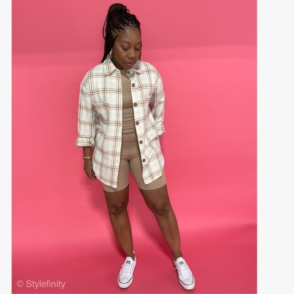 (NWT) Flannel Plaid Shirt / Light Shacket - Picture 2 of 4